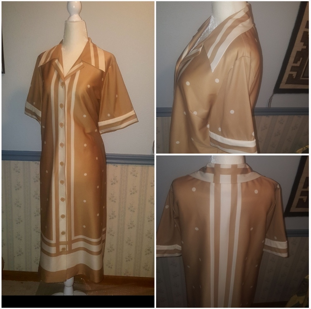 Mynette VINTAGE Button Down Mod Shirt Dress